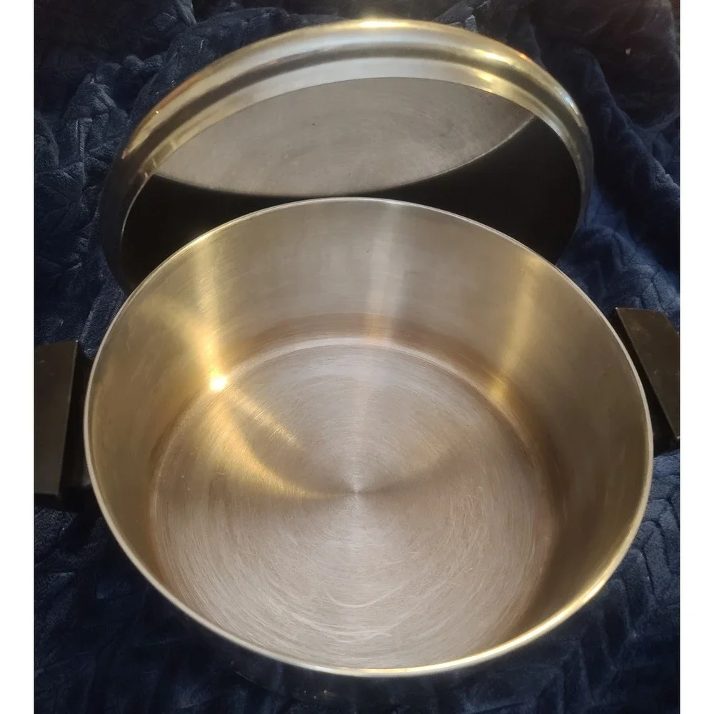 Revere Ware 4.5 Qt 18/10 Stainless Steel Stock Pot with Lid Dutch Oven 1801